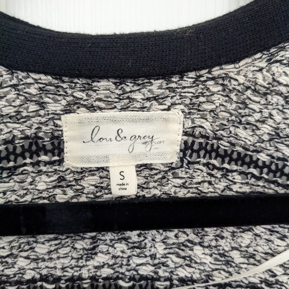 Lou & Grey Open Front Striped Cardigan - Size S - Picture 4 of 5